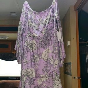 Lilac/white Bloom Print Dress
